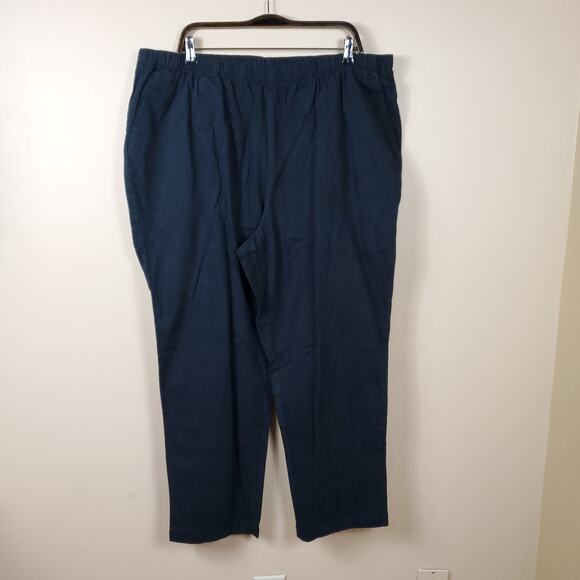 Woman Within Black Straight Leg Pull-on Pants Size 26W - Picture 1 of 8